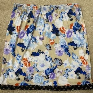 Handmade Floral Mini Skirt